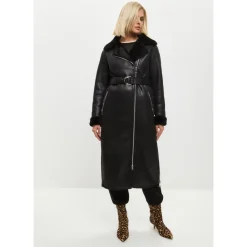 DAMES Cesare Gaspari Trenchcoats & Mantels^e Faux Reversible Shearling Lange Jas