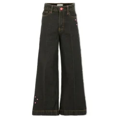 Billieblush Broeken & Jeans^Zwarte Flared Jeans met Hart Studs