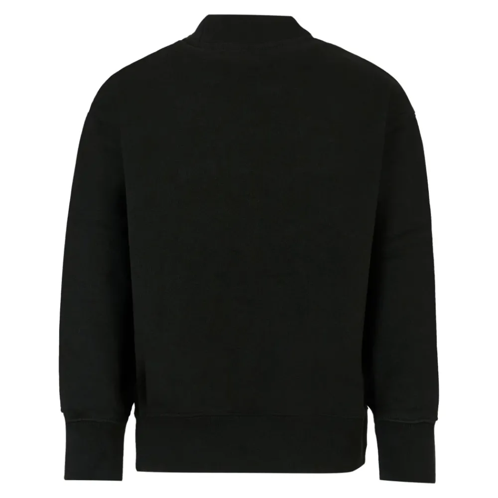 Palm Angels Bovenkleding^e Fleece Katoenen Sweatshirt met Blauw Logo