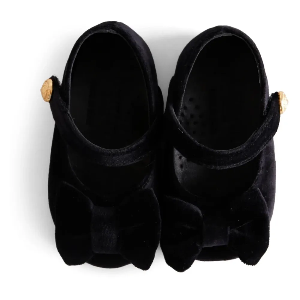 Balmain e fluwelen ballerina's met enkelband