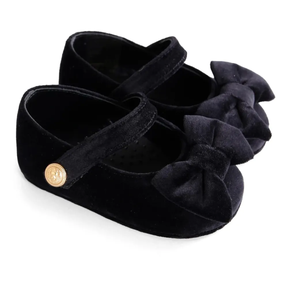 Balmain e fluwelen ballerina's met enkelband