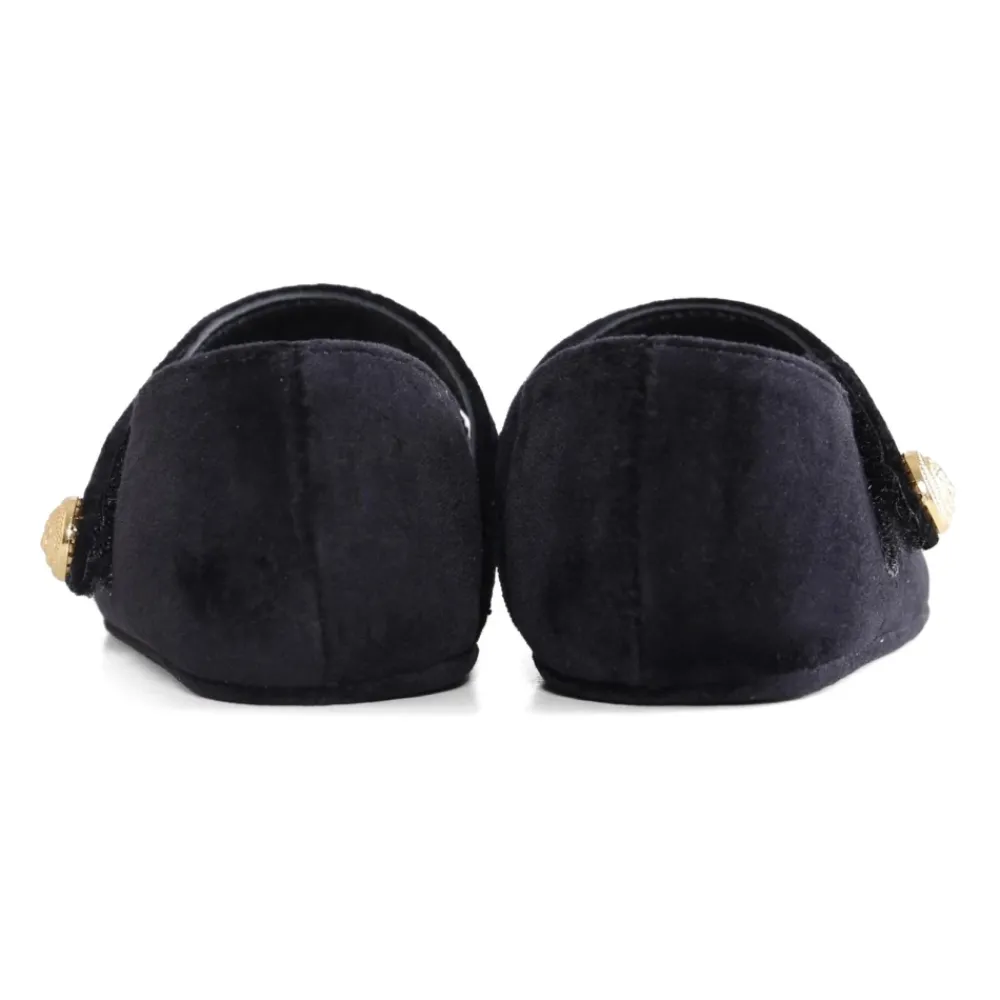 Balmain e fluwelen ballerina's met enkelband