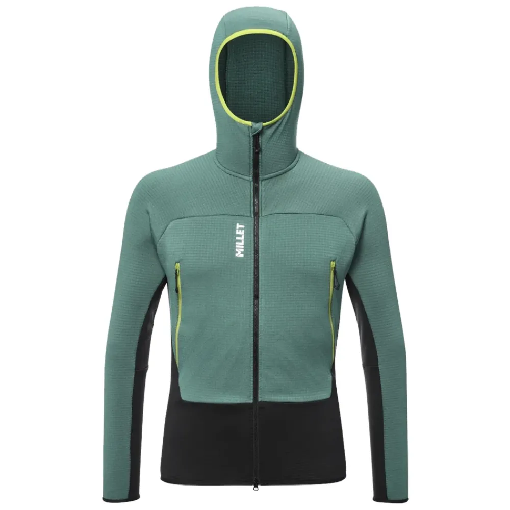 Millet Outdoorjassen^Zwarte Fusion Grid Hoodie