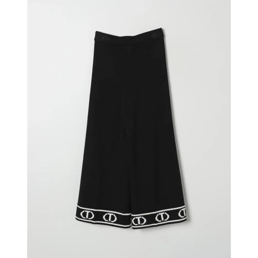 Twinset e Gebreide Logo Broek voor Kinderen