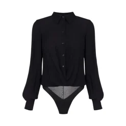 DAMES Elisabetta Franchi e Georgette Bodysuit met Overlapping Drape