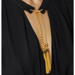 DAMES Elisabetta Franchi Shirts^e Georgette Bodysuit met Mandarin Kraag