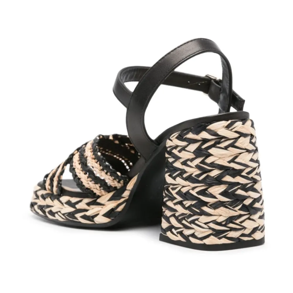 DAMES Castañer Sandalen^e Gevlochten Cross-over Strap Sandalen