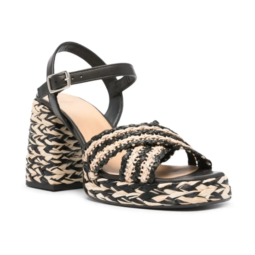 DAMES Castañer Sandalen^e Gevlochten Cross-over Strap Sandalen