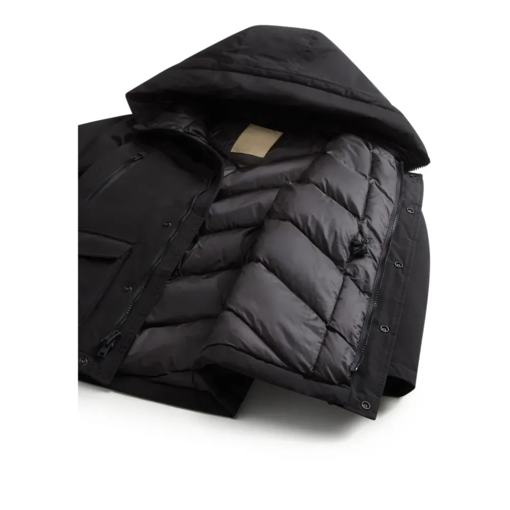 Woolrich e Gewatteerde Geïsoleerde Jas Met Capuchon