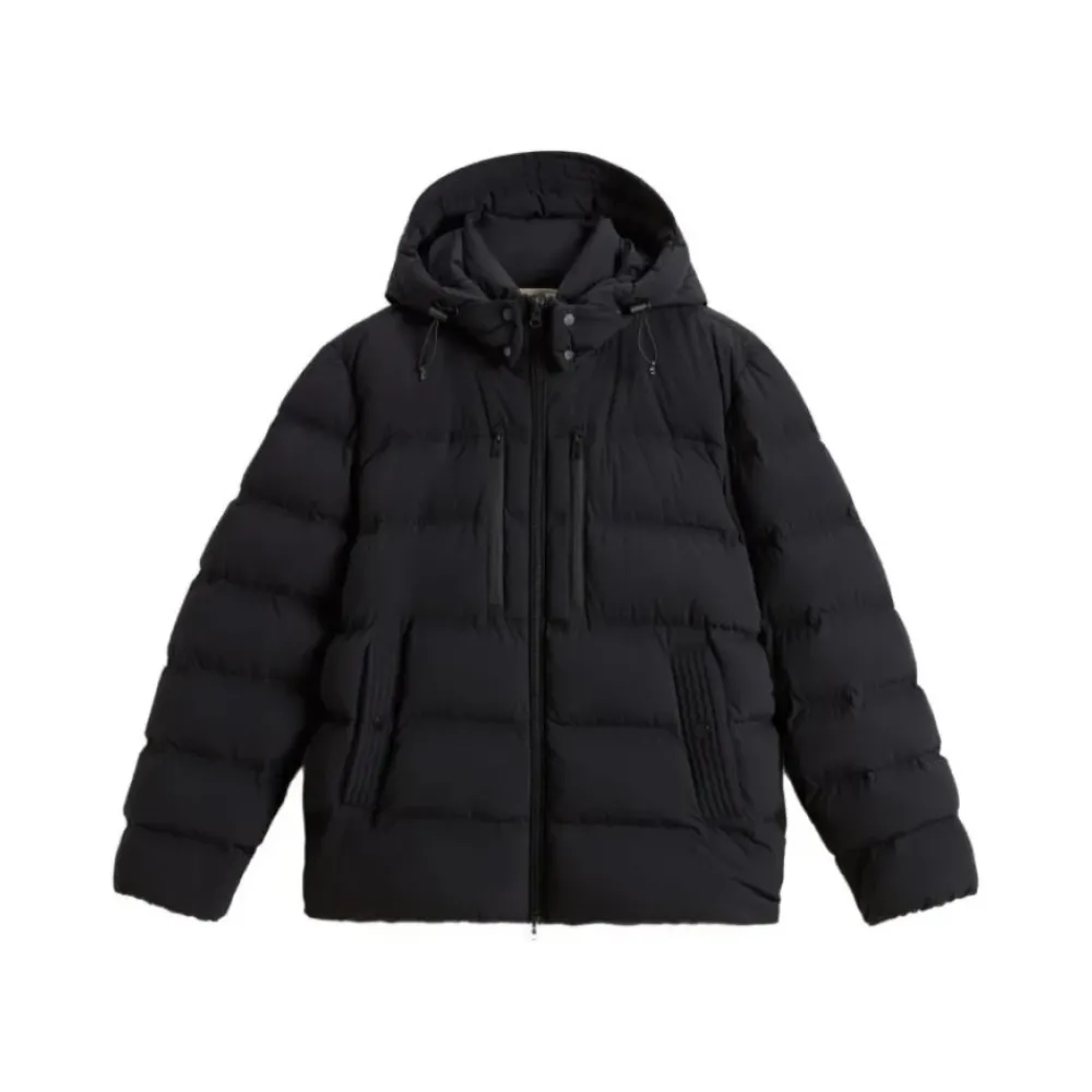 Heren Woolrich Jassen^e gewatteerde jas met capuchon