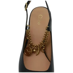 DAMES Chloé e hakken slingbacks met bedeltjes