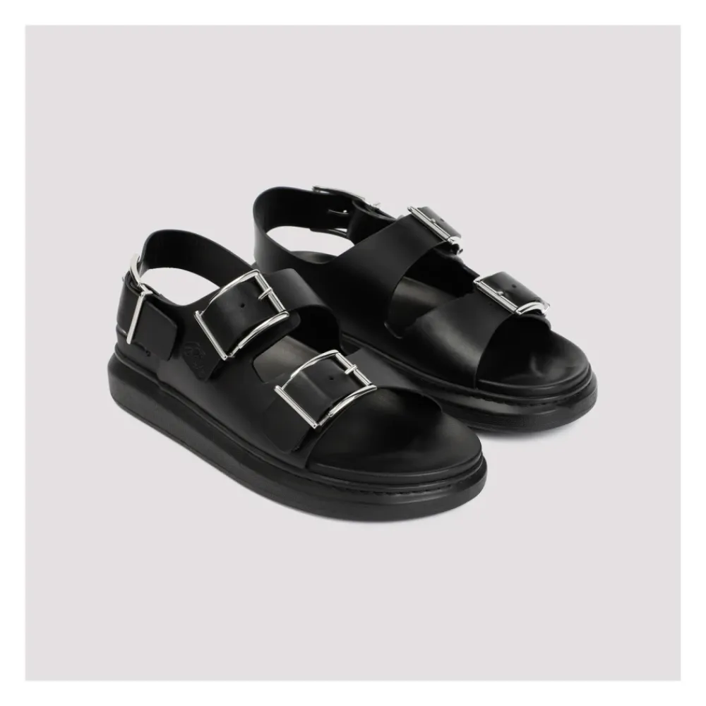 Heren Alexander McQueen Sandalen^e Hybride Dubbele Gesp Sandalen