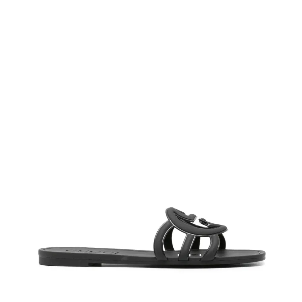 DAMES Gucci Slippers^e Interlocking G Logo Sandalen
