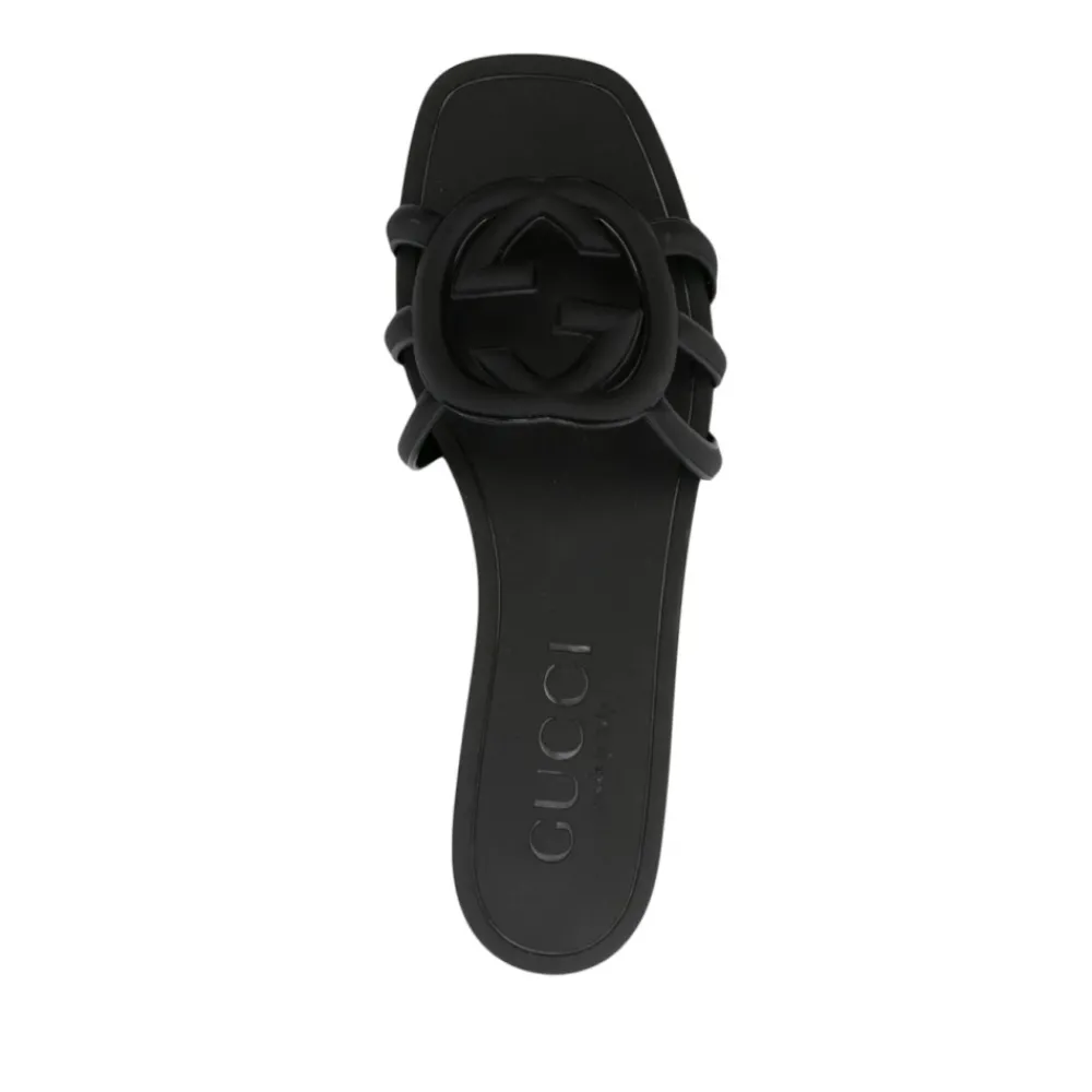 DAMES Gucci Slippers^e Interlocking G Logo Sandalen