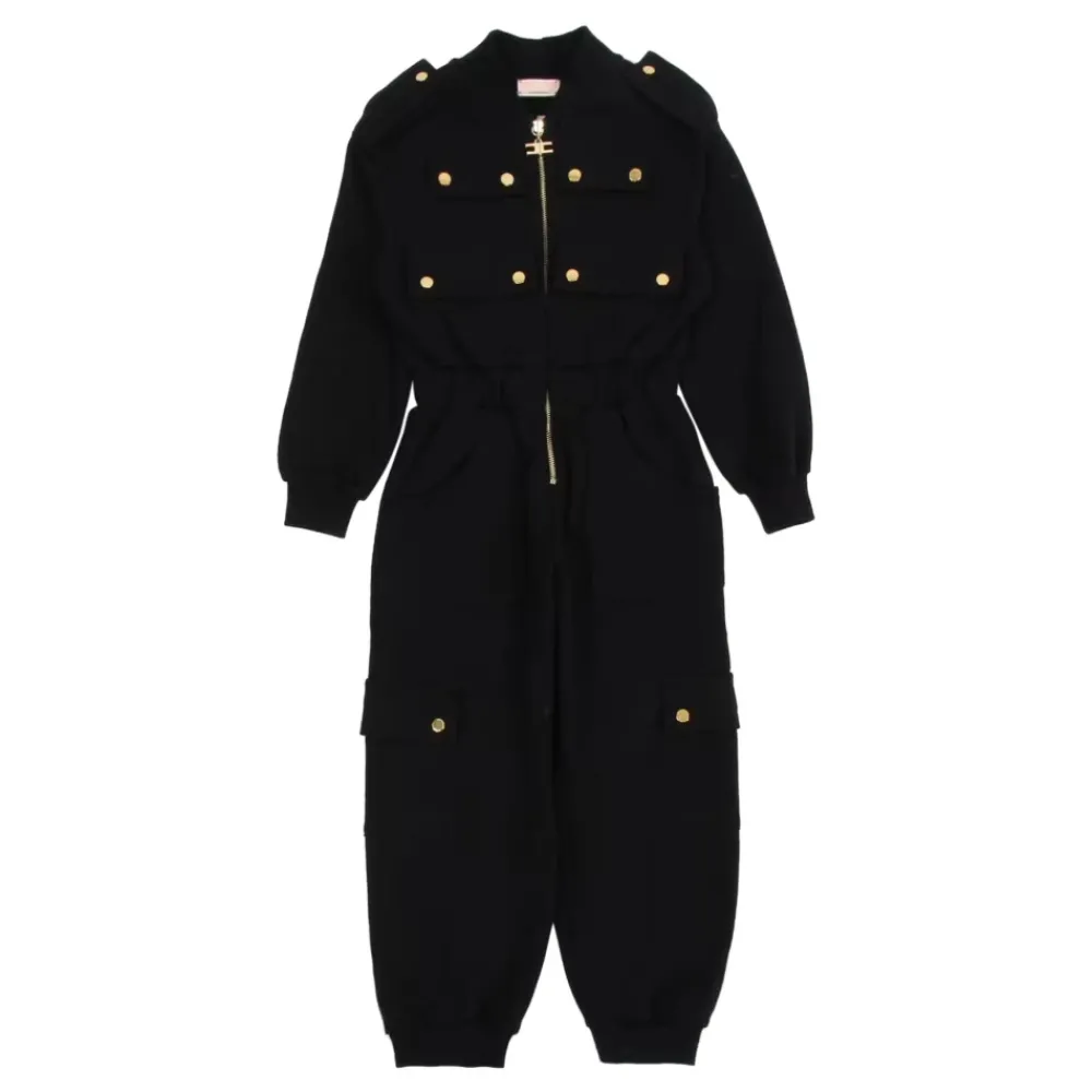Elisabetta Franchi e katoenen jumpsuit met elastische taille