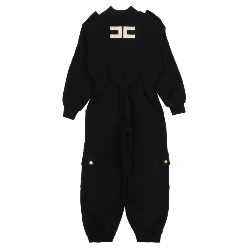 Elisabetta Franchi e katoenen jumpsuit met elastische taille