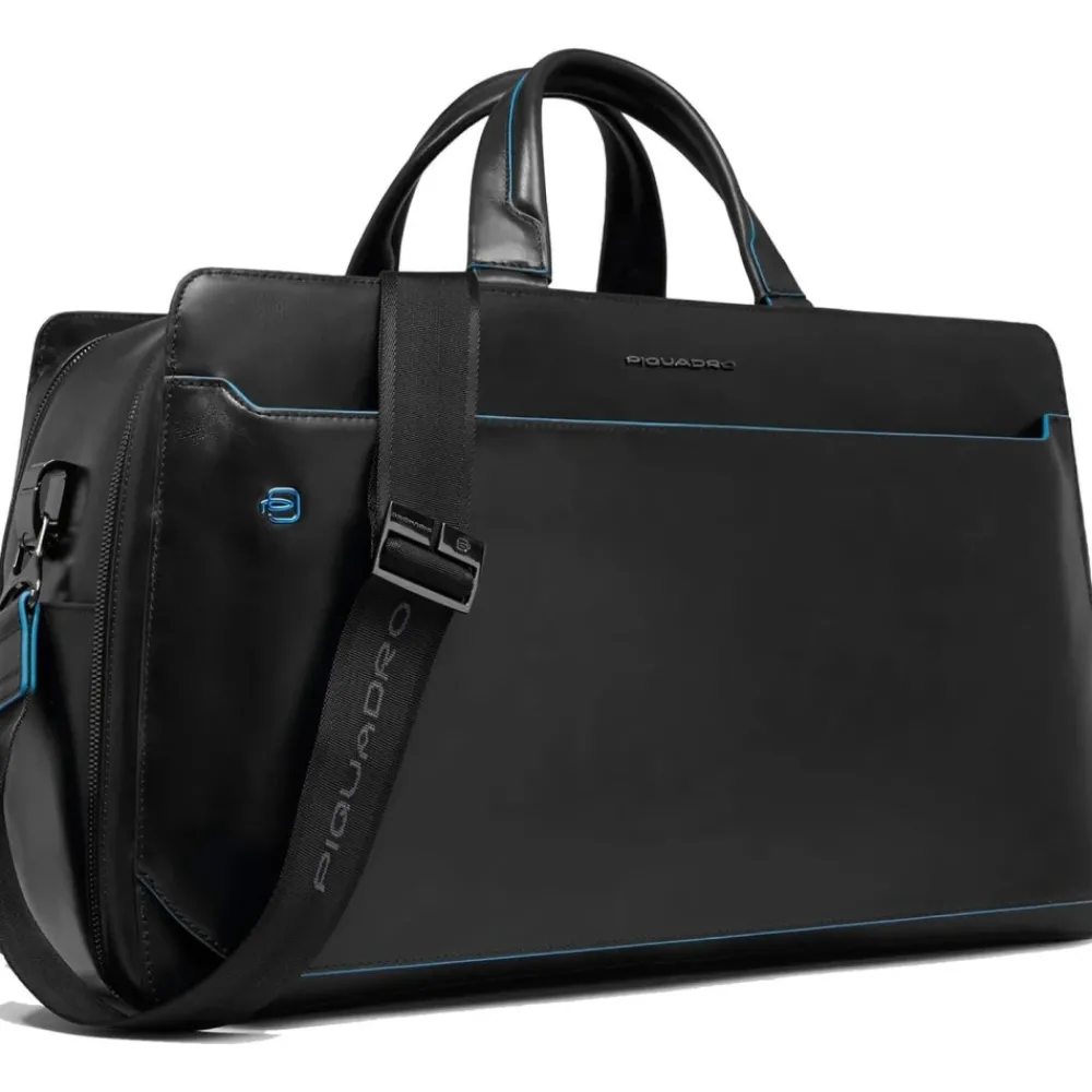 DAMES Piquadro e koffer Blauw vierkante lijn