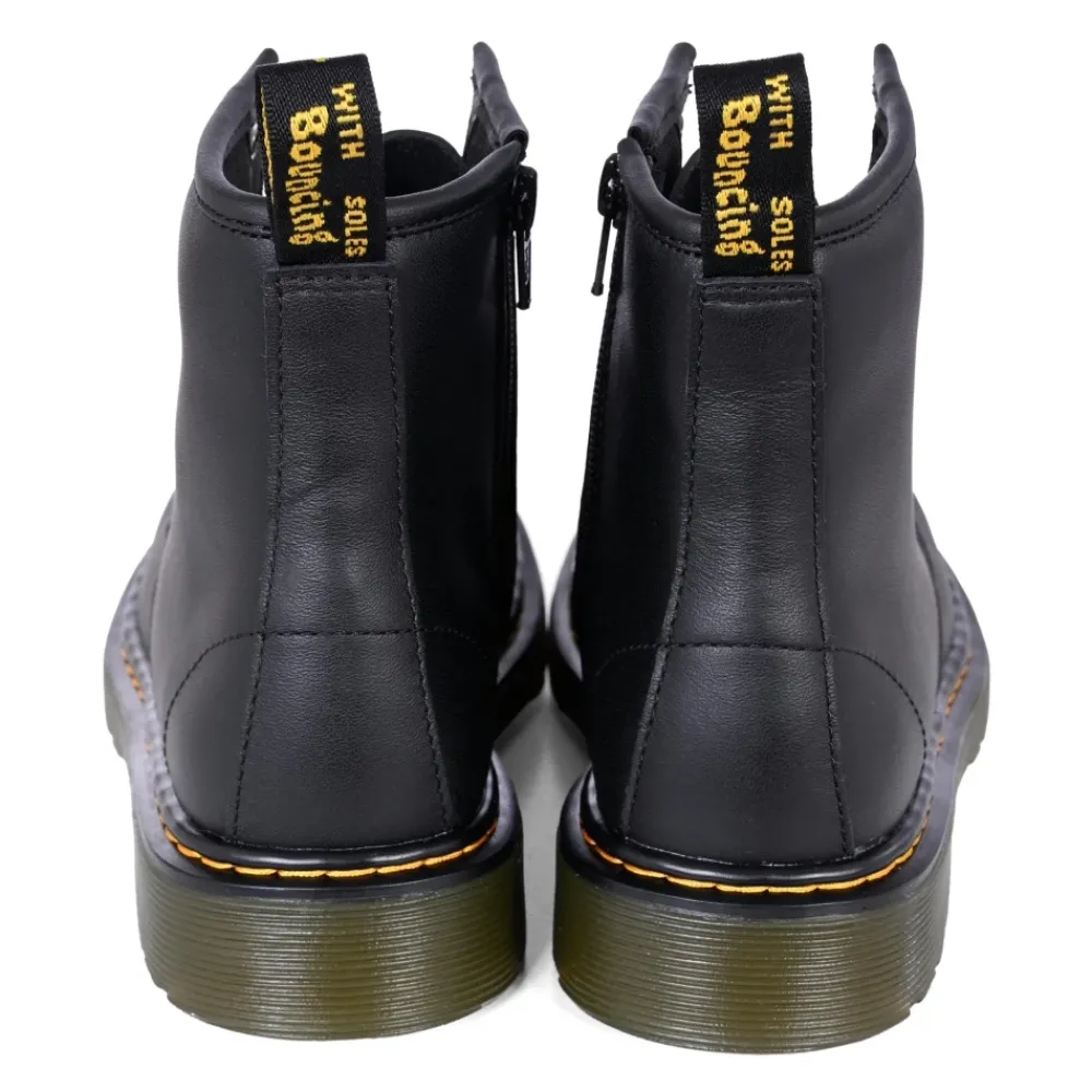 Dr. Martens Laarzen^e Leren Bikerlaarzen met Gele Stiksels