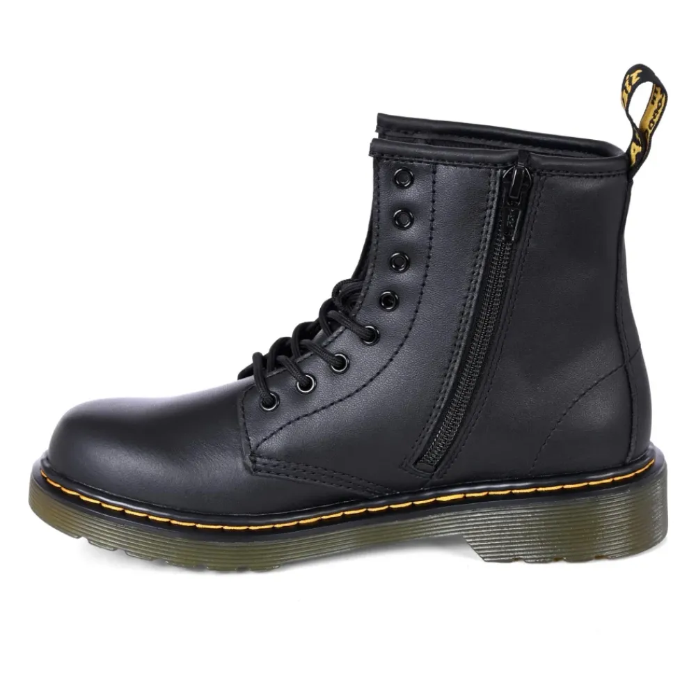Dr. Martens Laarzen^e Leren Bikerlaarzen met Gele Stiksels