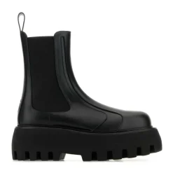 DAMES Alexander McQueen e leren Chelsea enkellaarsjes