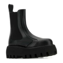 DAMES Alexander McQueen e leren Chelsea enkellaarsjes