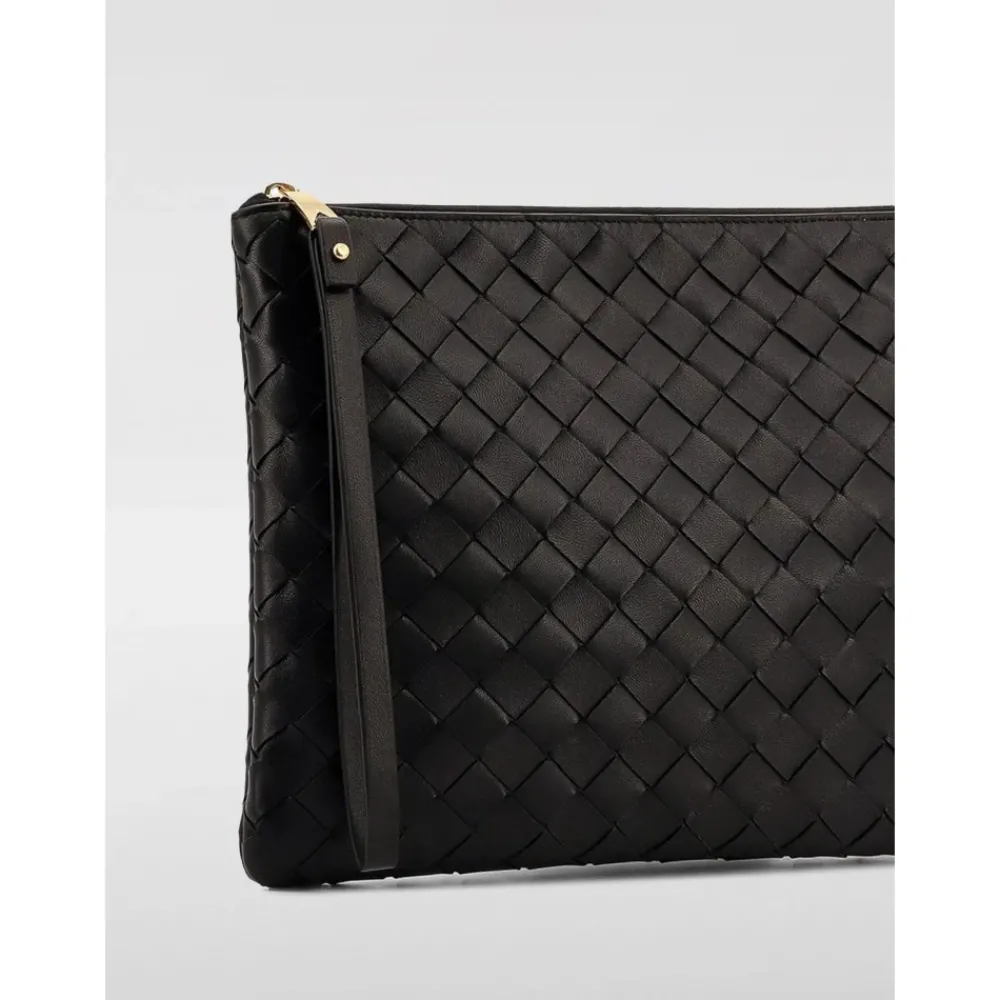 DAMES Bottega Veneta e leren clutch