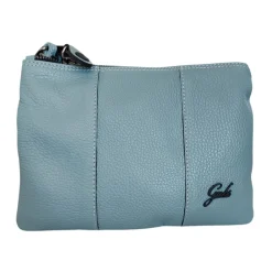 DAMES Gabs Clutches^Zwarte leren crossbody tas met mineraal logo