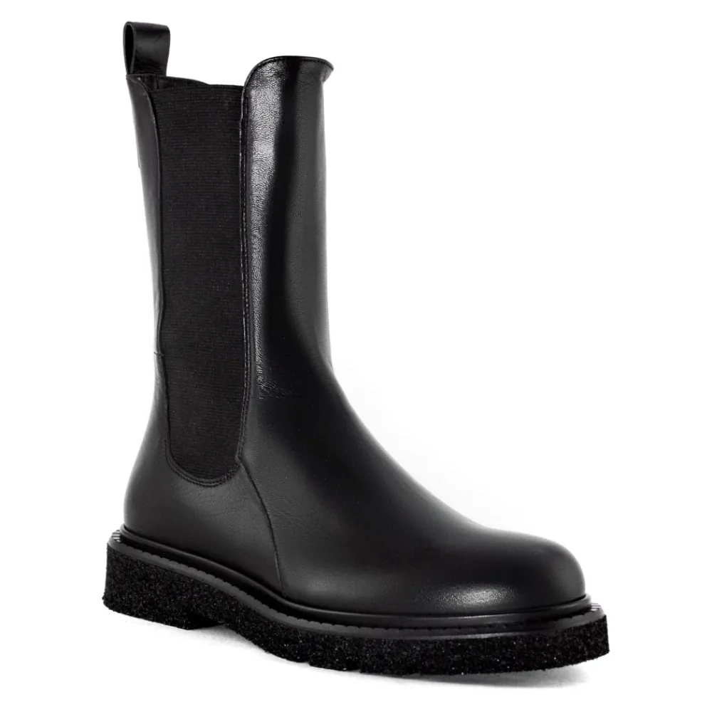 DAMES Guglielmo Rotta e Leren Enkellaarzen Elastische Inzetstukken