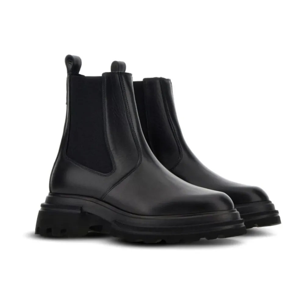 DAMES Hogan Chelseaboots^e Leren Enkellaarzen