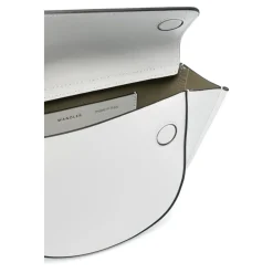 DAMES Wandler Handtassen^Zwarte leren handtas met magnetische sluiting