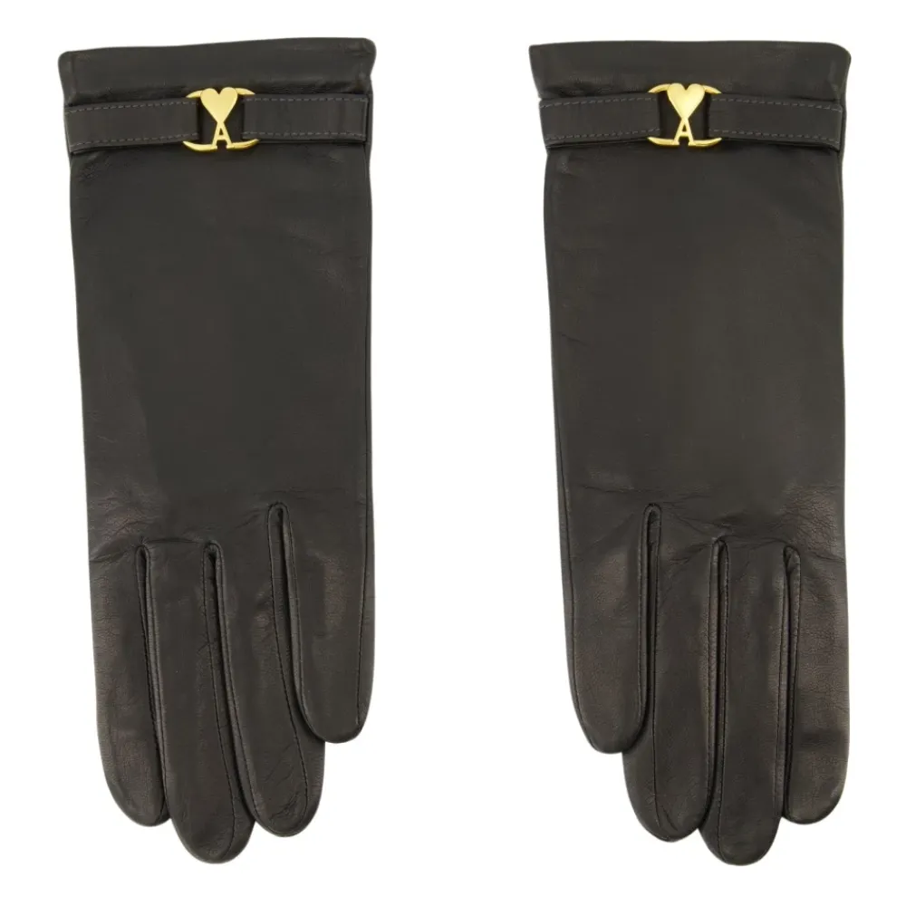 DAMES Ami Paris e leren hart-handschoenen