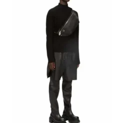 DAMES Rick Owens Heuptassen^e leren heuptas van met zakken met ritssluiting