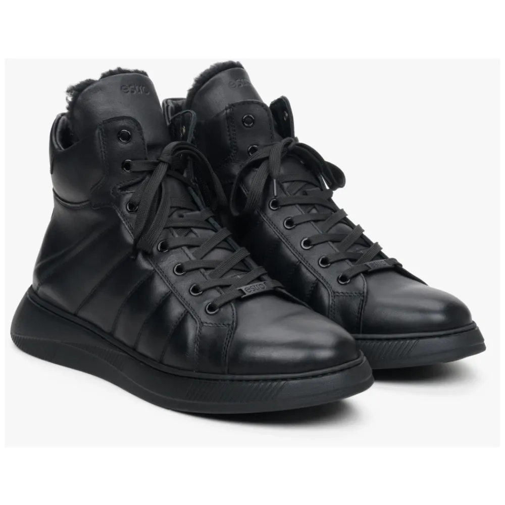 Heren Estro e Leren High-Top Sneakers