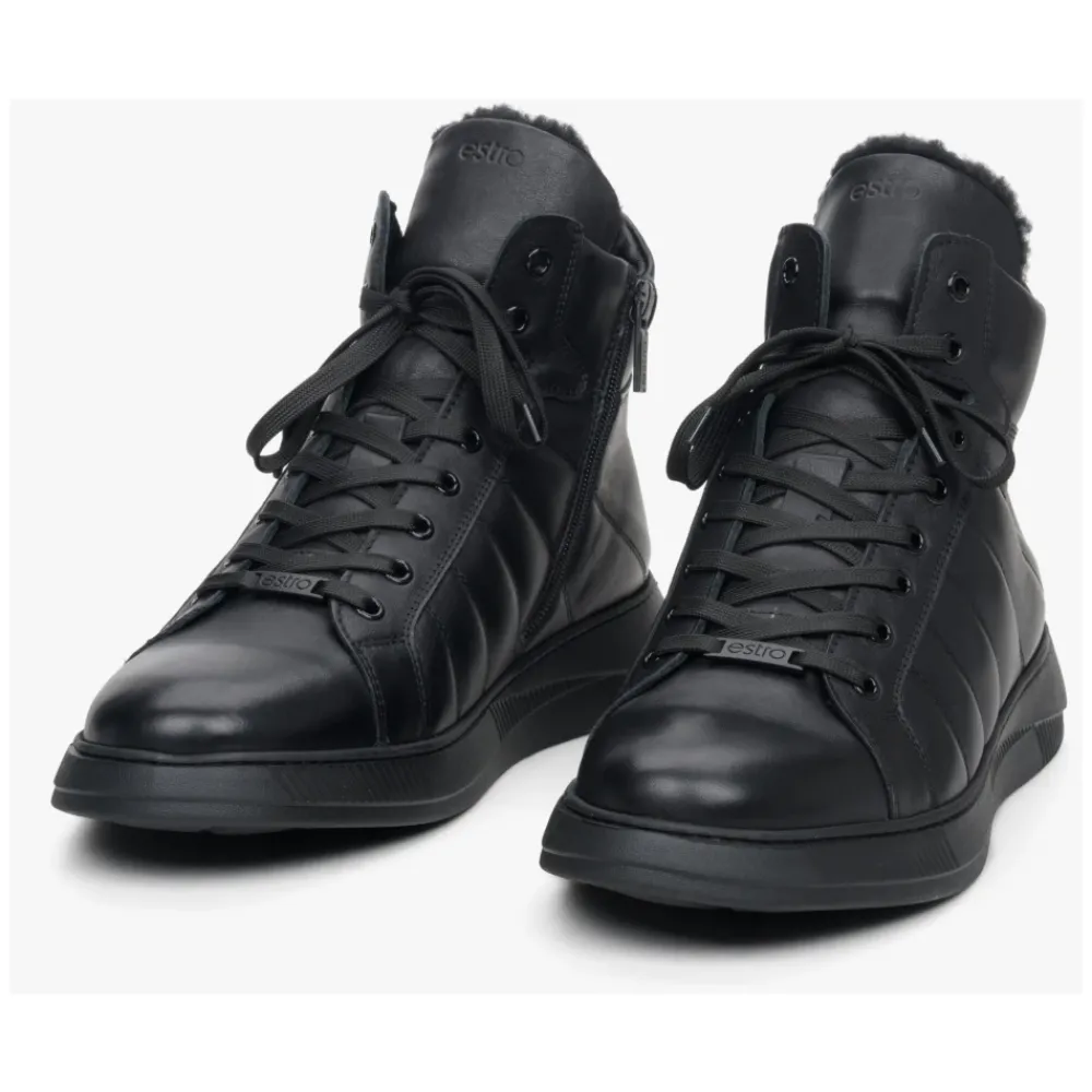 Heren Estro e Leren High-Top Sneakers
