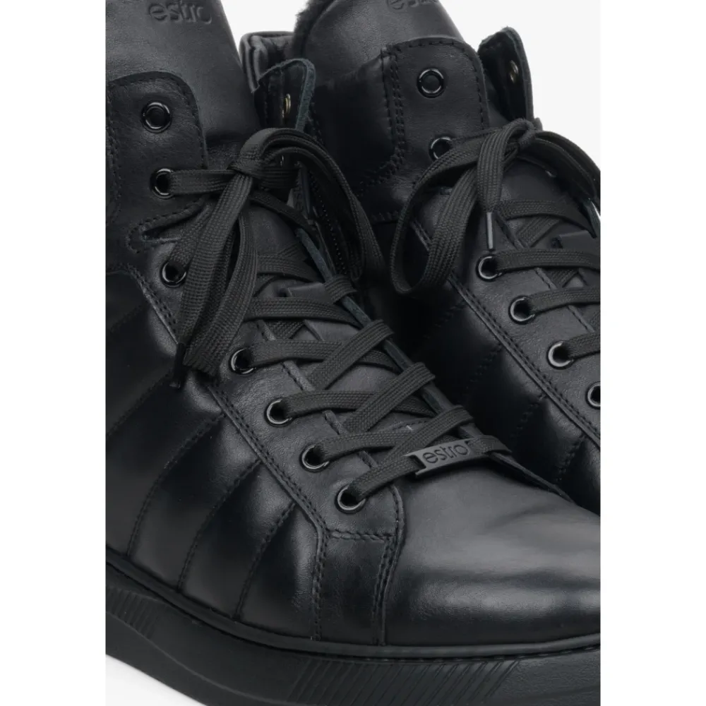 Heren Estro e Leren High-Top Sneakers