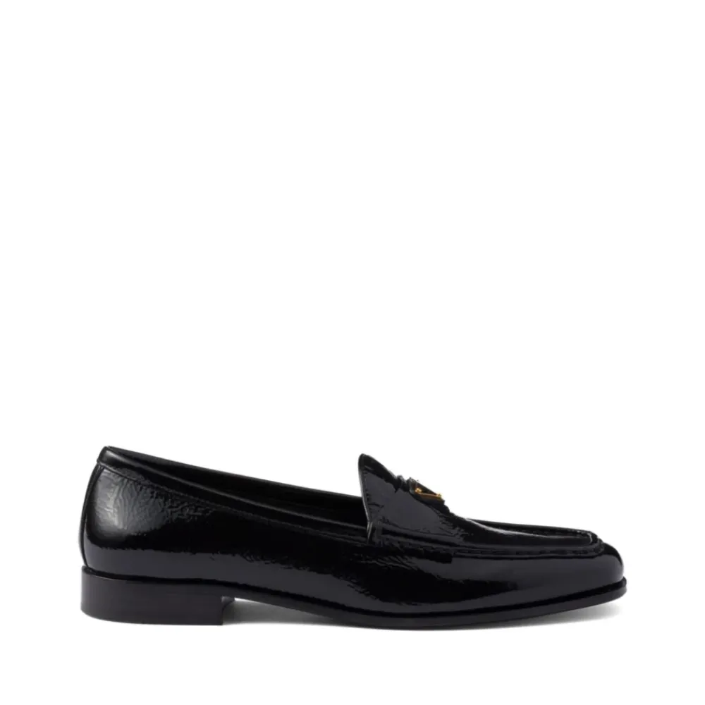 DAMES Prada Loafers^e Leren Instap Platte Schoenen