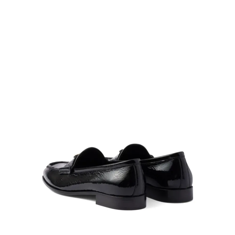 DAMES Prada Loafers^e Leren Instap Platte Schoenen