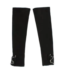 DAMES Dolce & Gabbana Handschoenen^e Leren Kristallen Kralen Vingerloze Handschoenen