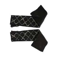 DAMES Dolce & Gabbana Handschoenen^e Leren Kristallen Kralen Vingerloze Handschoenen