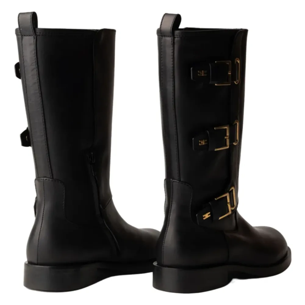 Elisabetta Franchi e leren laarzen met rits