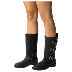 Elisabetta Franchi e leren laarzen met rits