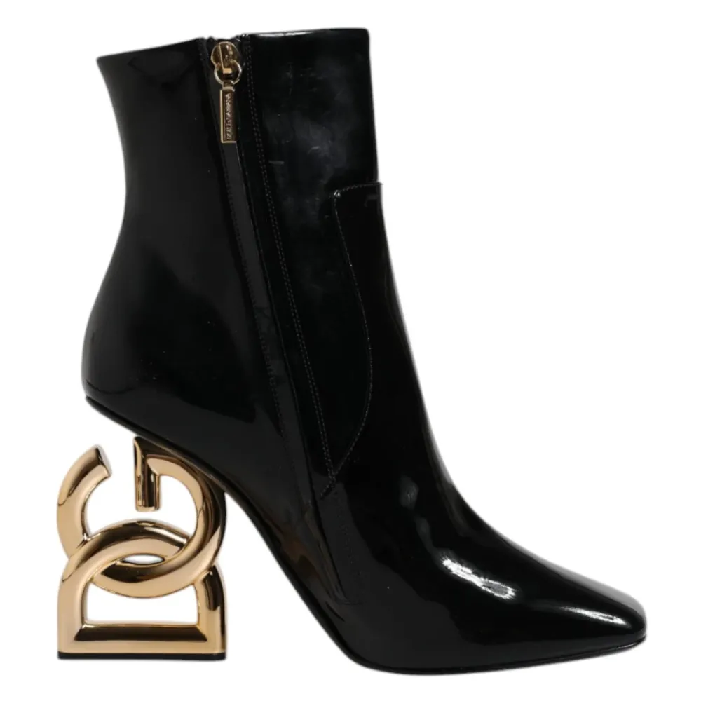 DAMES Dolce & Gabbana e leren laarzen tot halverwege de kuit met rits