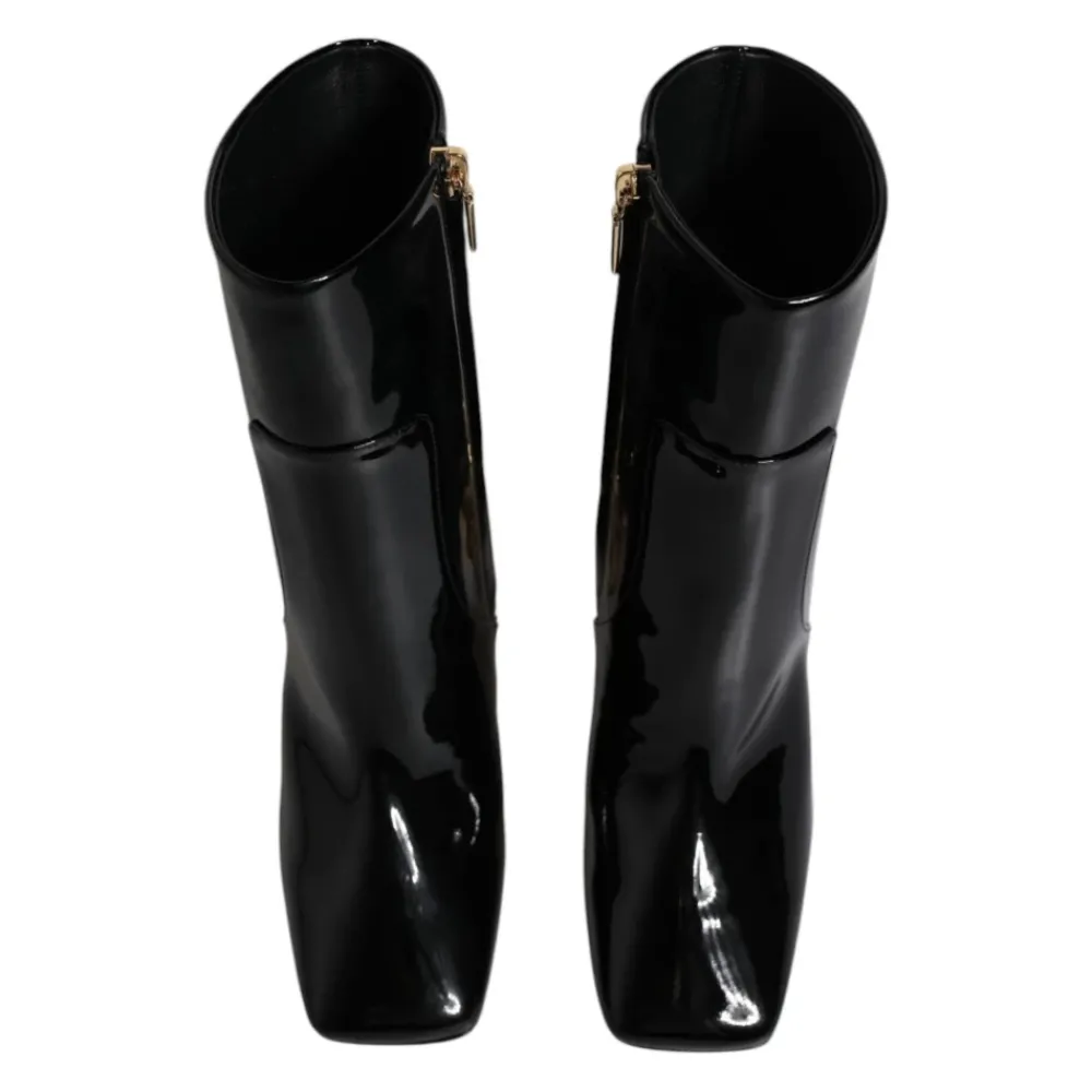 DAMES Dolce & Gabbana e leren laarzen tot halverwege de kuit met rits