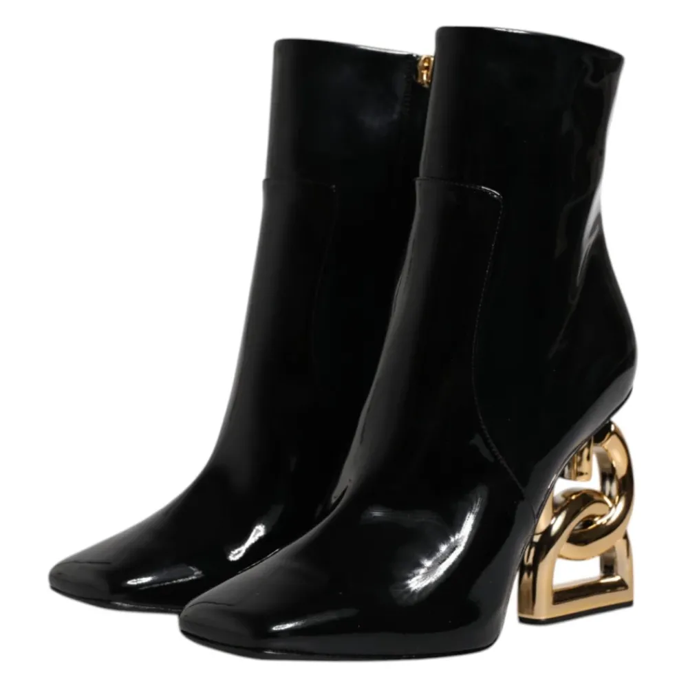 DAMES Dolce & Gabbana e leren laarzen tot halverwege de kuit met rits