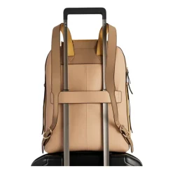 DAMES Piquadro e leren laptoptas met voorvak met rits