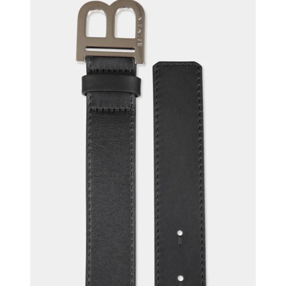 Balmain Riemen En Bretels^e leren logogesp riem