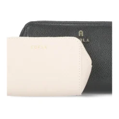 DAMES Furla Toilettassen^e leren Pochette met metalen logo