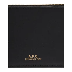 DAMES A.P.C. e Leren Portemonnee met Ritssluiting en Kaartsleuven