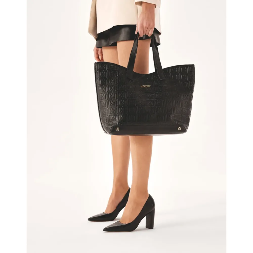 DAMES Kazar e leren pumps met een stabiele hak