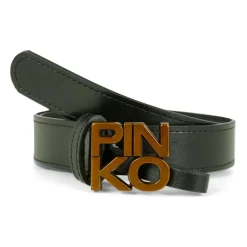 PINKO e leren riem met gouden gesp